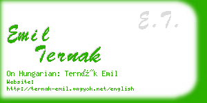 emil ternak business card